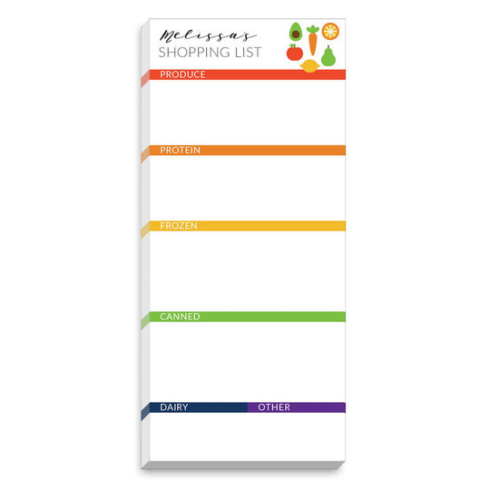 Color Bands Grocery List Notepads